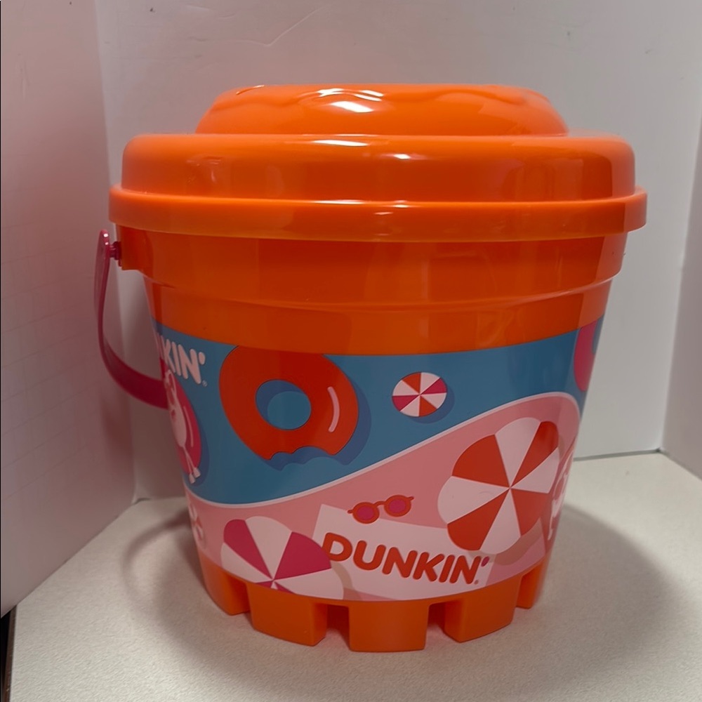 Limited Edition DUNKIN’ Summer Sand Bucket With 2 Shovels And LID